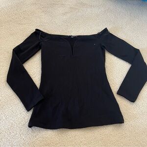 Express Elegant Black Off-Shoulder Top